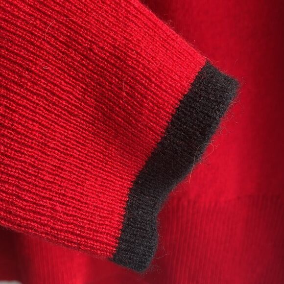 Charter Club 100% Cashmere bow tie sweater sz M Blight Red Preppy Feminine Chic - Picture 5 of 8